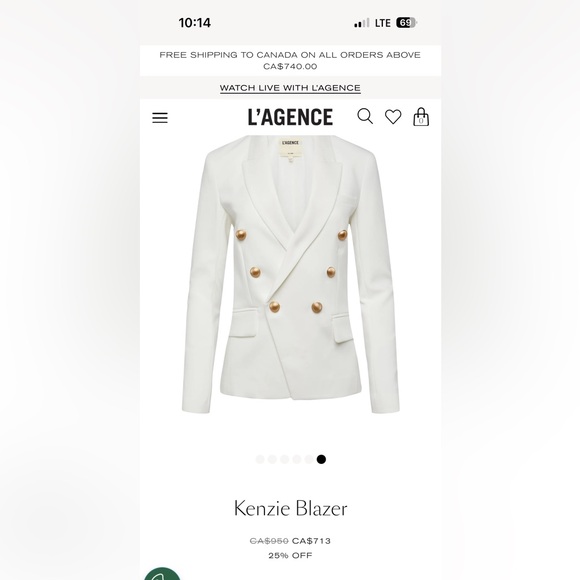 Ivory L’Agence Blazer - Picture 2 of 6